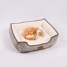 Brief New Pet Beds Lovely Animal Sleeping Mats Warm Soft Plaid Breathable High Quality Cat Dog Sofa Cotton Suppliers Houses