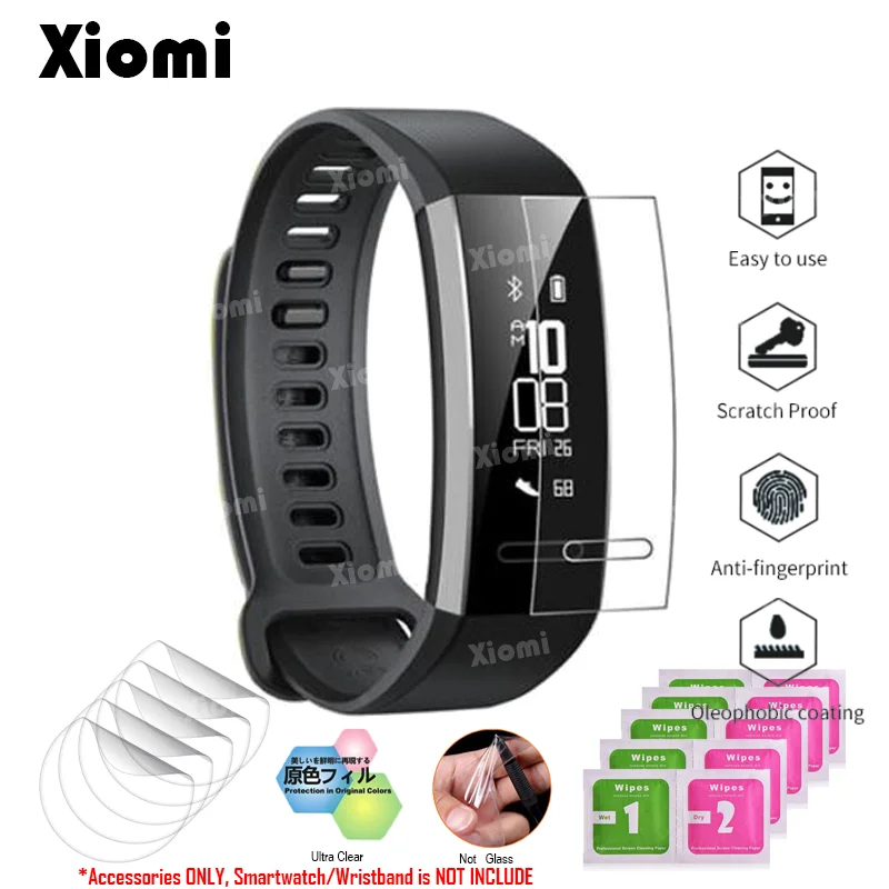 

For Waterproof OLED Sport Band Huawei TalkBand Talk Band B3 Wristband Smart Watch TPU Film Screen Protector Protective Cover-/