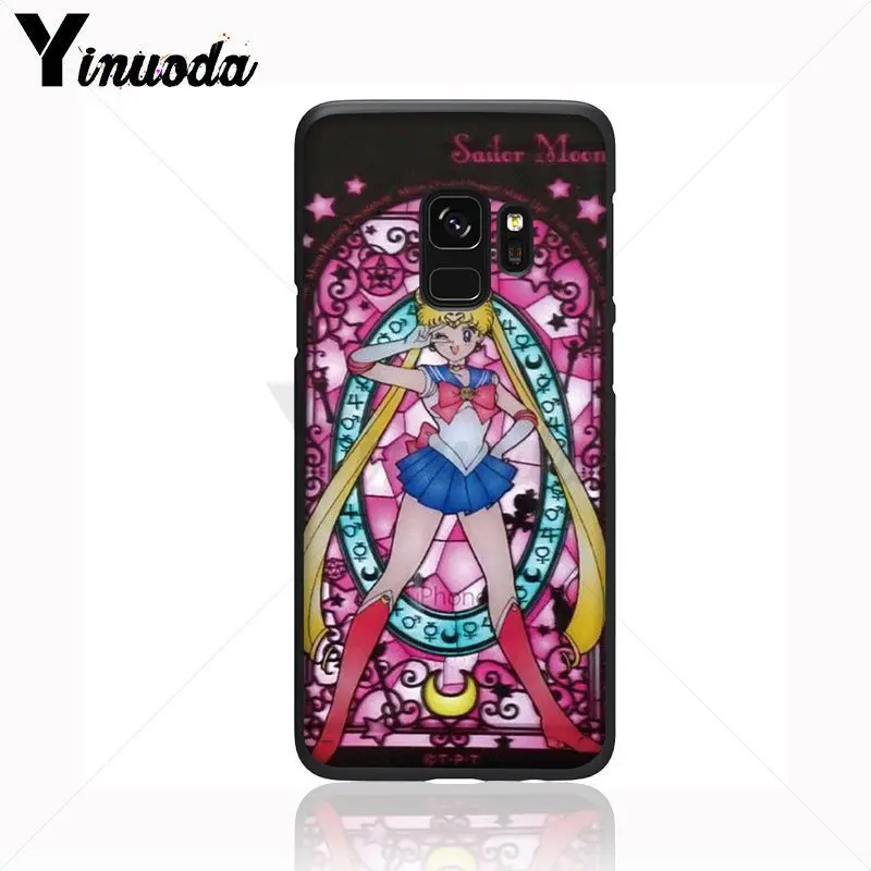 Yinuoda Сейлор Мун черный мягкий чехол для телефона Samsung Galaxy s9 s8 plus note 8 note9 s7 note5