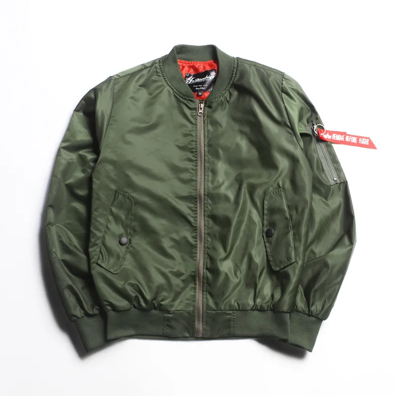

port Wind original design autumn men women Lovers Solid color Baseball jacket Military tactical Army MA-1 Flight Bomber coat