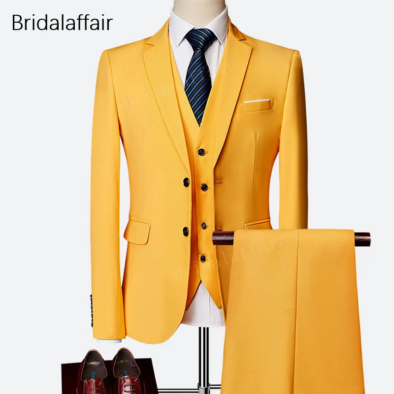 Men's 3 Piece Slim Fit Suit - Tuxedo Or Formal Suit For Wedding, Prom, Events, Custom Tailoring Available