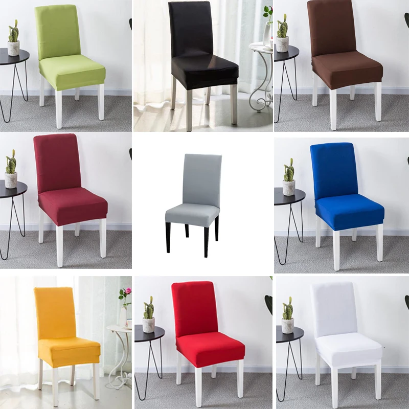

Chair Cover Spandex Stretch Elastic Slipcovers Chair Covers White For Dining Room Wedding Banquet Hotel Home Decor
