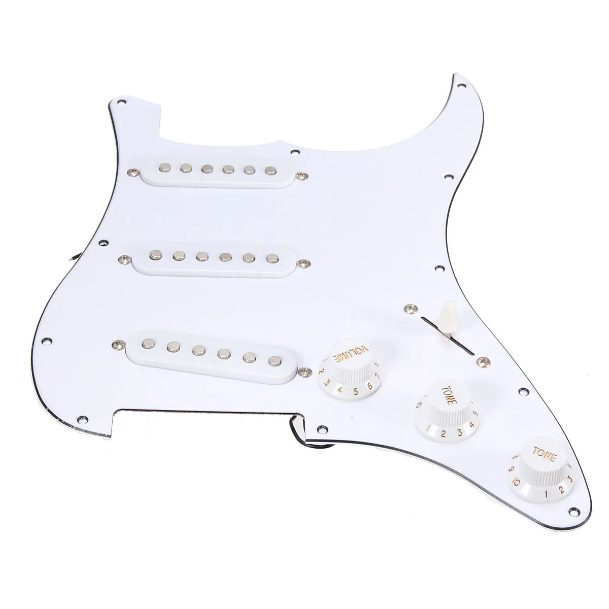 Alta calidad Guitarra eléctrica 3 bobina simple cargado Pickguard ensamblaje SSS para accesorios de repuesto de Guitarra Strat