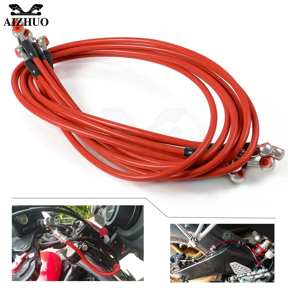 

Motorcycle Universal Brake Hose Clutch Brake Hydraulic Hose Line FOR KTM Duke 125 200 390 690 990 1290 YAMAHA YZF R1 R3 R6