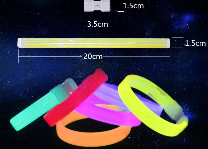 

15Pcs Fluorescent Sticks Bracelets Necklaces Party Glow Neon Colors Xmas Party Wedding Decal christmas wedding decoration Ygb002