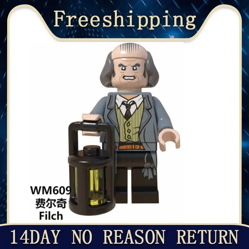 

Harry Series Potters Building Blocks Filch Ron Weasley Quirrell Voldemort Dean Thomas model bricks Toys for children WM609