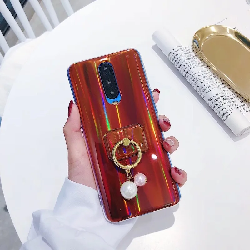 Простой Модный Лазерный чехол для iphone 8 плюс 7 6 S палец кольцо стенд XS MAX XR X 10 plus| |