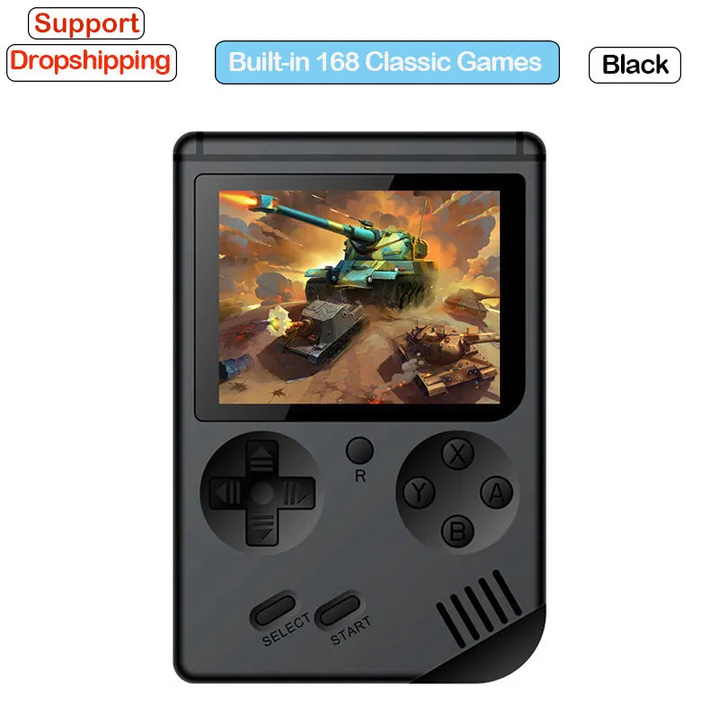 RS-6A ретро мини портативная игровая консоль 8 бит 3,0 дюймов цветной ЖК-экран детский игровой плеер встроенный 500 игр портативный плеер горячая распродажа - Цвет: 168 games 01