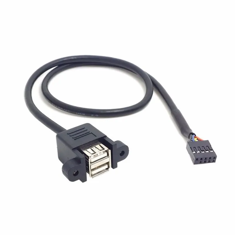 Бесплатная доставка 50 см Штабелируемый двойной USB 2 0 Тип Мама на материнскую