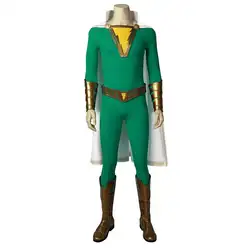Марвел Капитан Shazam костюм Фредди Фримен комбинезон для косплея супергероя Zentai Хэллоуин взрослых для мужчин наряд с обувь индивидуальный
