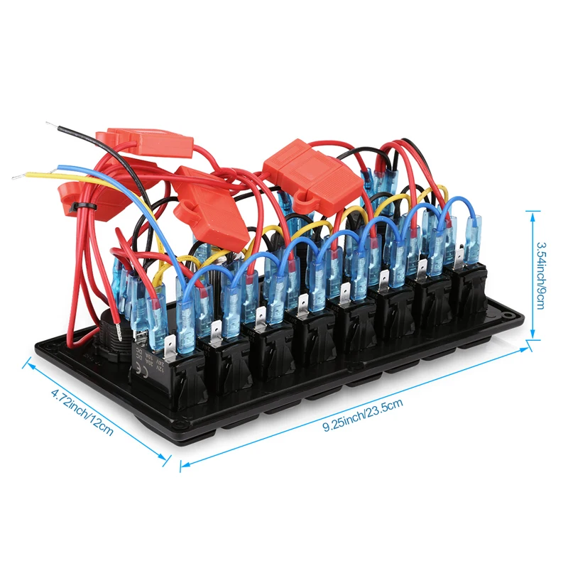 12V 24V USB сигареты светильник er Напряжение 8 Gang кулисный переключатель Панель синий светодиодный светильник автомобиля RV Водонепроницаемый автомат защити цепи