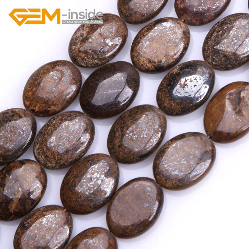 Natural Bronzite Faceted Gemstone Oval Loose Beads For Jewelry Making Strand 15" 