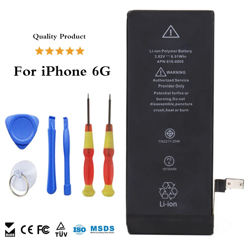 100% Оригинальные Canfriendly Батарея для Apple iPhone 6 г iPhone6 iPhon6 телефон замена батареи 1810