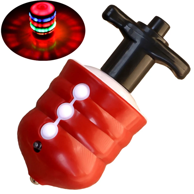 

Interesting Children's Toy Colorful Flash LED Light Spinning Top Laser Music Gyroscope Kid's Wood Luminous Music Gyro
