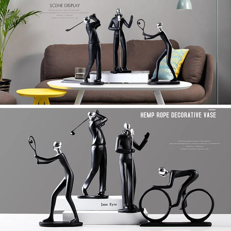 

1 Pcs Resin Statue Home Decor Craft Abstract Character Sculpture Desktop Ornaments @LS MA29