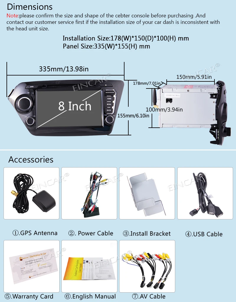 Flash Deal EinCar 8 " Android 7.1 2Din Touch Screen In Dash Car Stereo for KIA K2(2011-2012) Car Autoradio MP3/MP4 DVD player WiFi+Camera 5