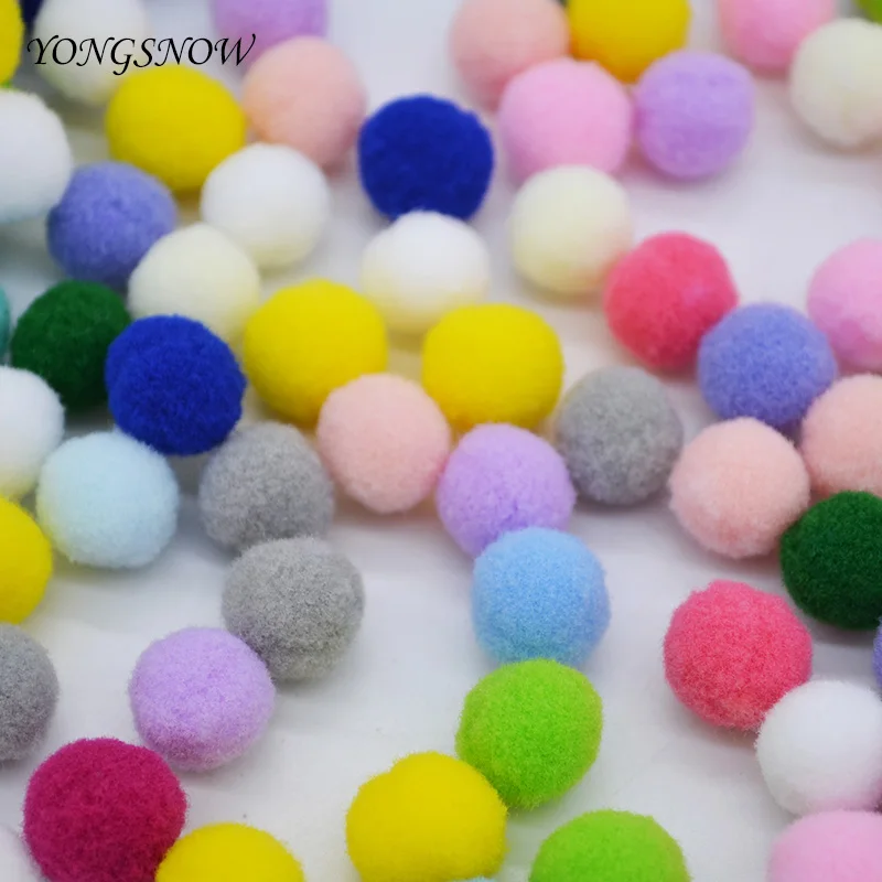 

100PCS/Lot 18 Colors 15MM Multi-use DIY Pompoms Soft Pom Poms Balls Home Garden Wedding Decoration Sewing Accessories 7.Z