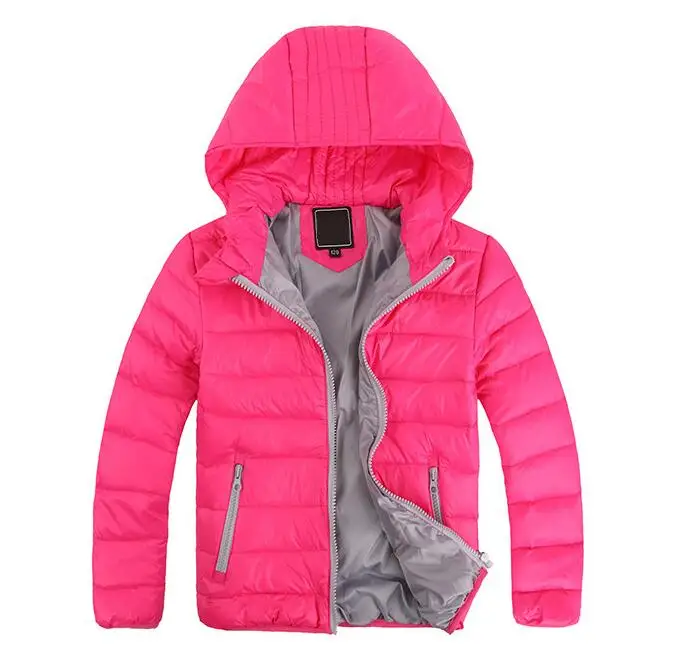 

Children outwear boy and girl winter warm hooded coat children cotton padded clothes boy down jacket kids winter solid jackets
