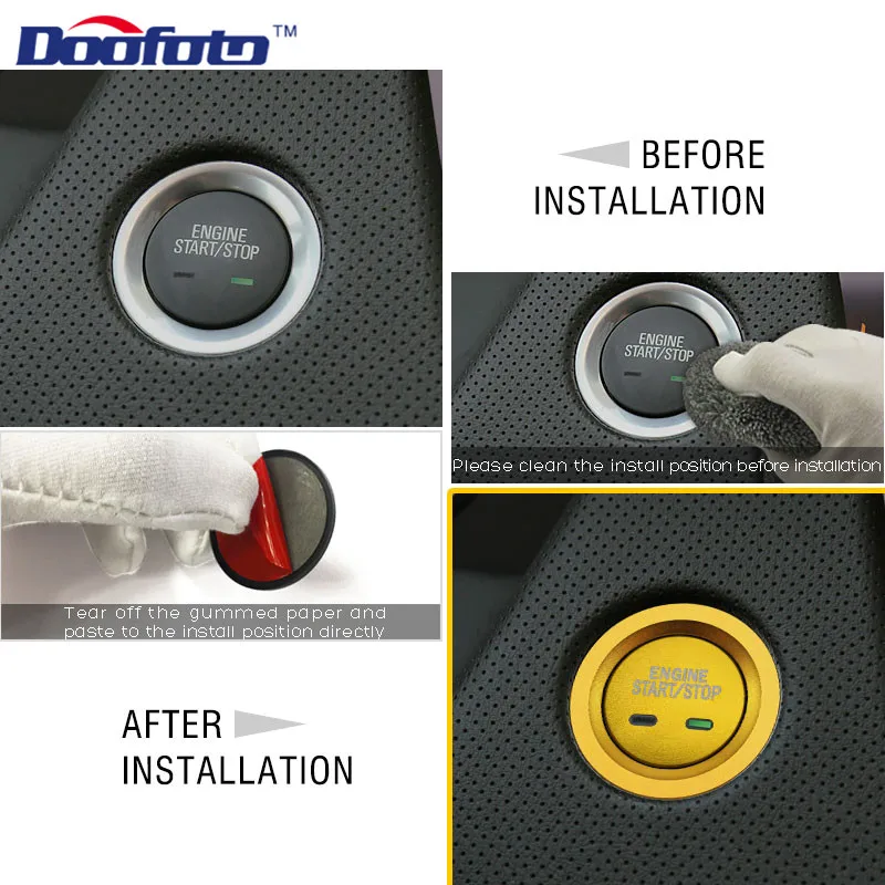 Car Styling Start Engine Button Ignition Trim Covers Case car start button cover For Cadillac XT5 CT6 XTS CTS SRX New Auto Accessorie
