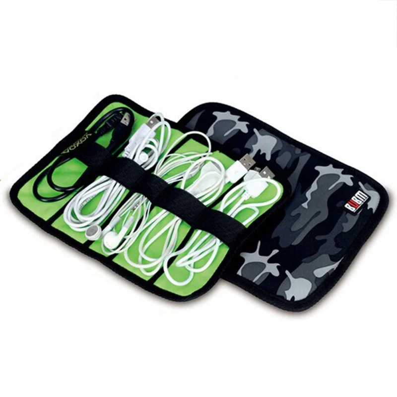 Capa impermeable bolsa de almacenamiento de Cable electrónico Organizador Gadget bolsa de viaje USB auricular Case Organizador Digital