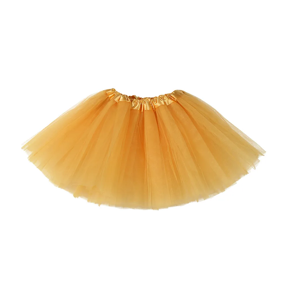 Новая юбка-пачка кофейного цвета для маленьких девочек Детские балетные юбки для танцев, юбка принцессы Одежда для девочек от 0 до 3 лет, 45 - Цвет: Оранжевый