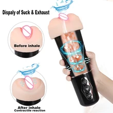 Hymen Design Strong Suction Male Masturbation Cup Realistic Vagina Aircraft Cup Real Pussy Masturbator Adults Sex Toys For Man