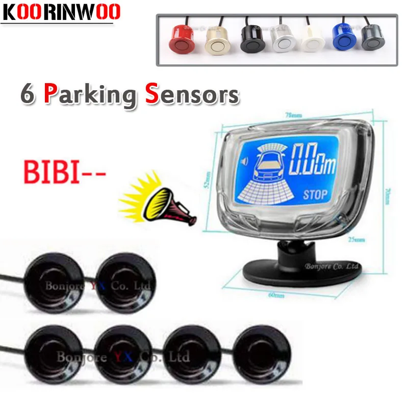 KOORINWOO Car Parking Sensor 6 front and back sensor Car Parking Sensor