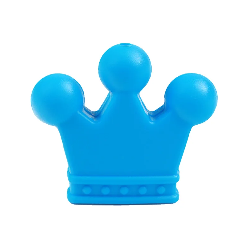 BOBO.BOX 5Pcs Crown Silicone Beads Baby Teething Colorful Baby Nursing Teethers Food Grade Teether Beads Baby DIY Pacifier Chain - Цвет: BDT019 NO.7