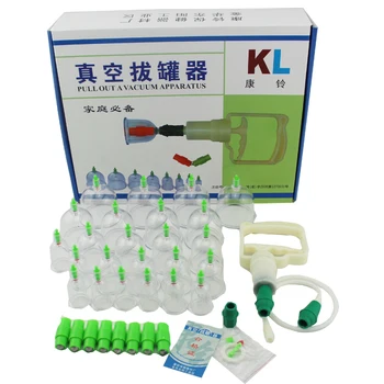 

Free shipping suction cup massage jar magnetic therapy vacuum cupping device 24 tank glass cuppers pull gas cylinders