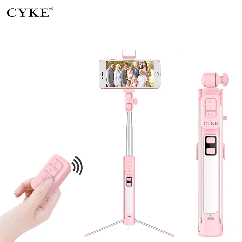 

CYKE 160 cm Bluetooth Selfie Stick Portable tripod fill light with Wireless Remote for iphone xr max 6 7 8 Plus Huawei Samsung