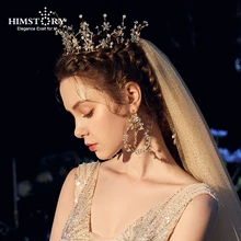 Baroque Wedding Hair Accessories Vintage Gold Leaf Headband Tiaras Crown Handmade Leaves Hairband Tiara Headpiece Head Jewelry baroque style vintage gold flower leaf tree dragonfly bridal wedding tiara crown headband headpiece hair accessories