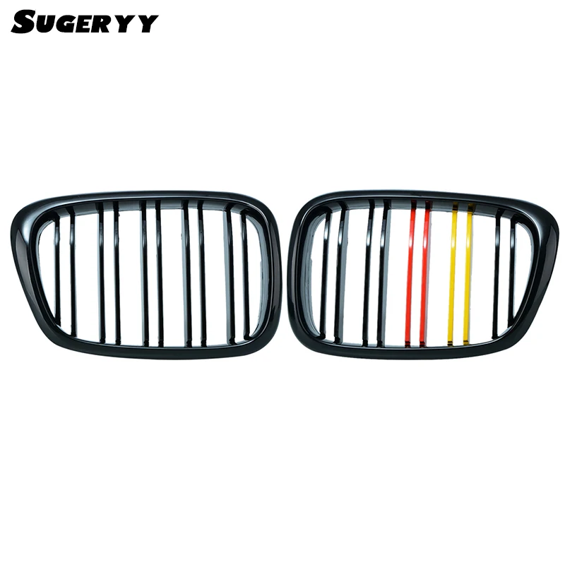 

SUGERYY 1 Pair Car Front Center Wide Kidney Grille Grill For BMW 5-Series E39 Touring 1997-2004 Racing Grill Car-styling