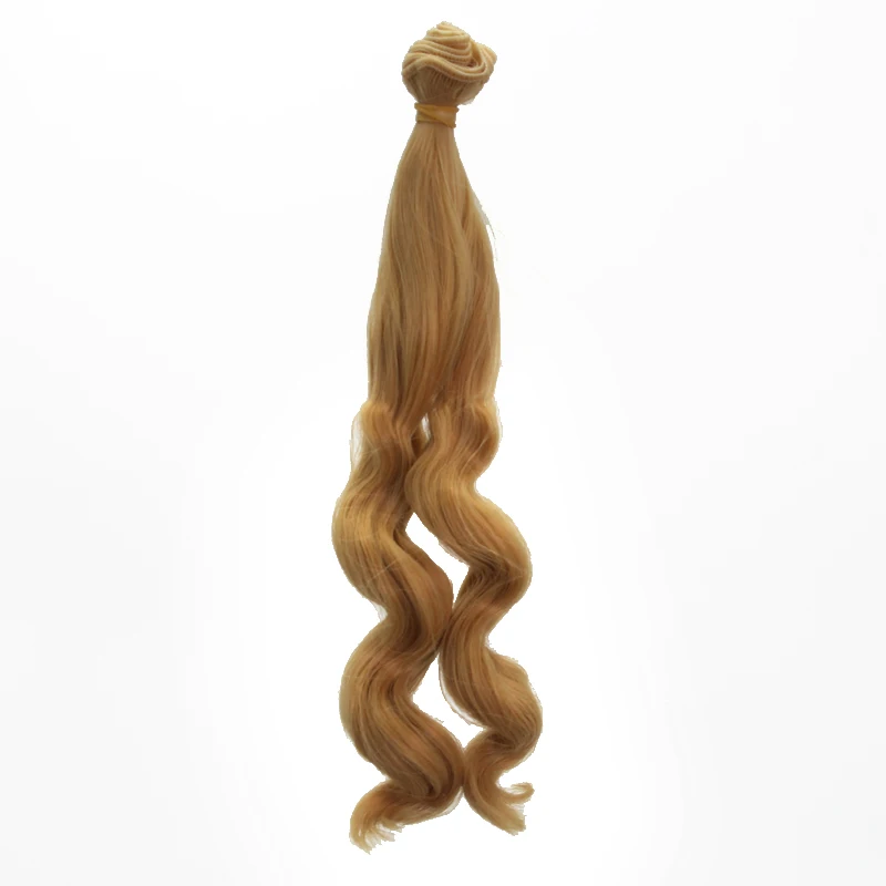 1pieces Extension Doll Wigs 25100cm Natural Color Curly Doll Hair for BJD SD Russian Handmade Baby Tress Doll Accessories (4)