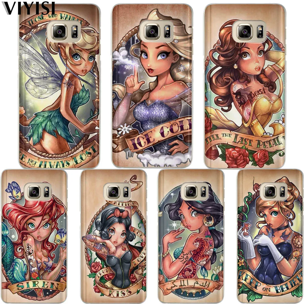 VIYISI татуировки принцесса телефон чехол для samsung Galaxy J7 J5 J3 A3 A5 2015 2016 2017 Премьер S6 S7
