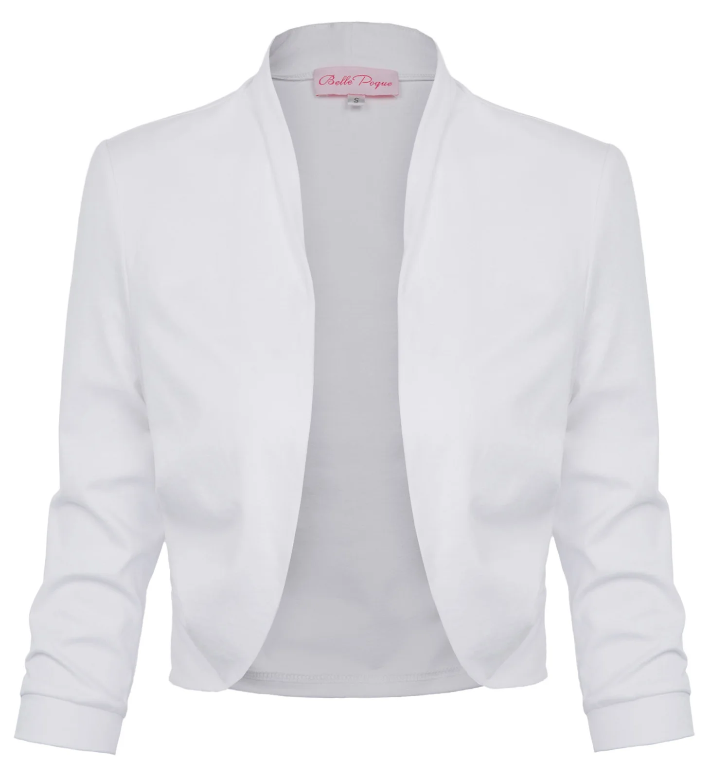 3/4 Sleeve Bolero Shrug White Autumn Short Coat Wedding Bolero Formal