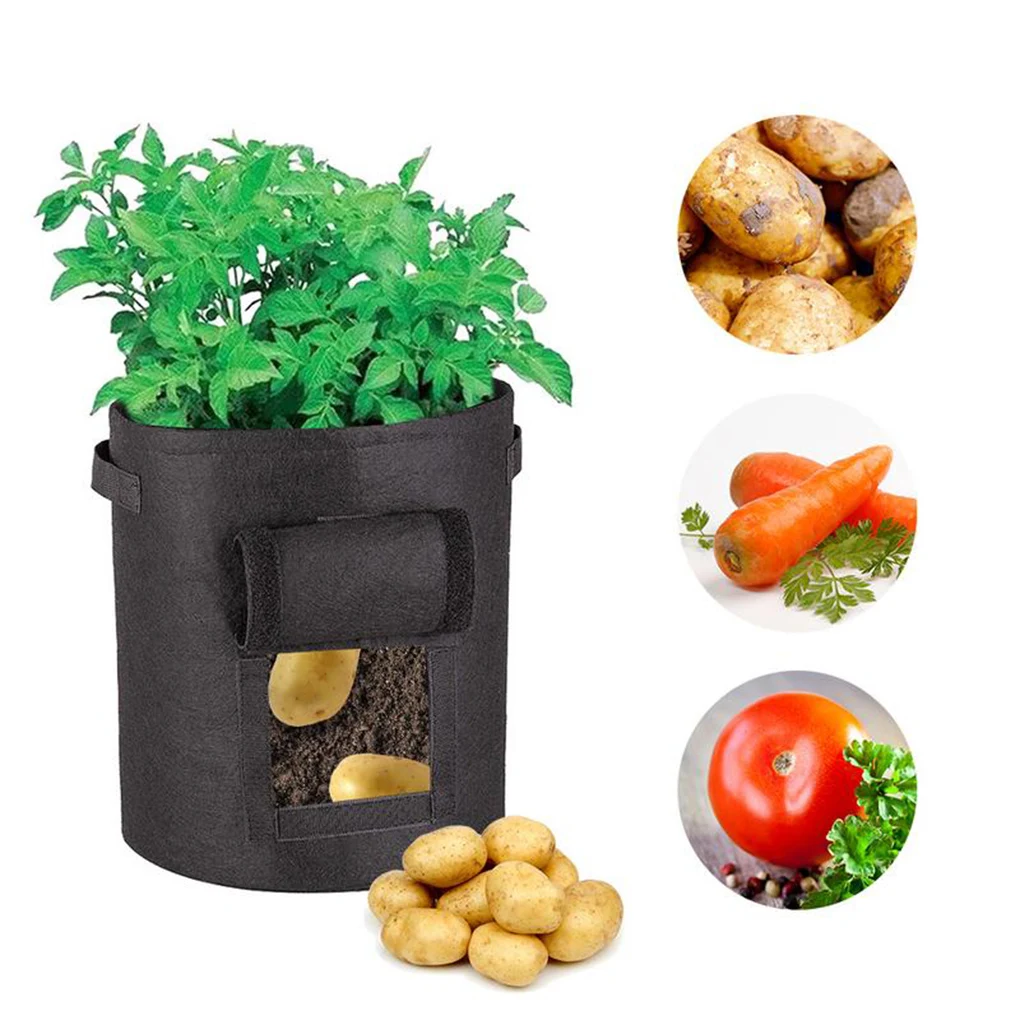 7 галлонов овощное растение мешок для выращивания картофеля DIY плантатор для выращивания картофеля PP нетканый контейнер для посадки моркови мешок утолщенный садовый горшок