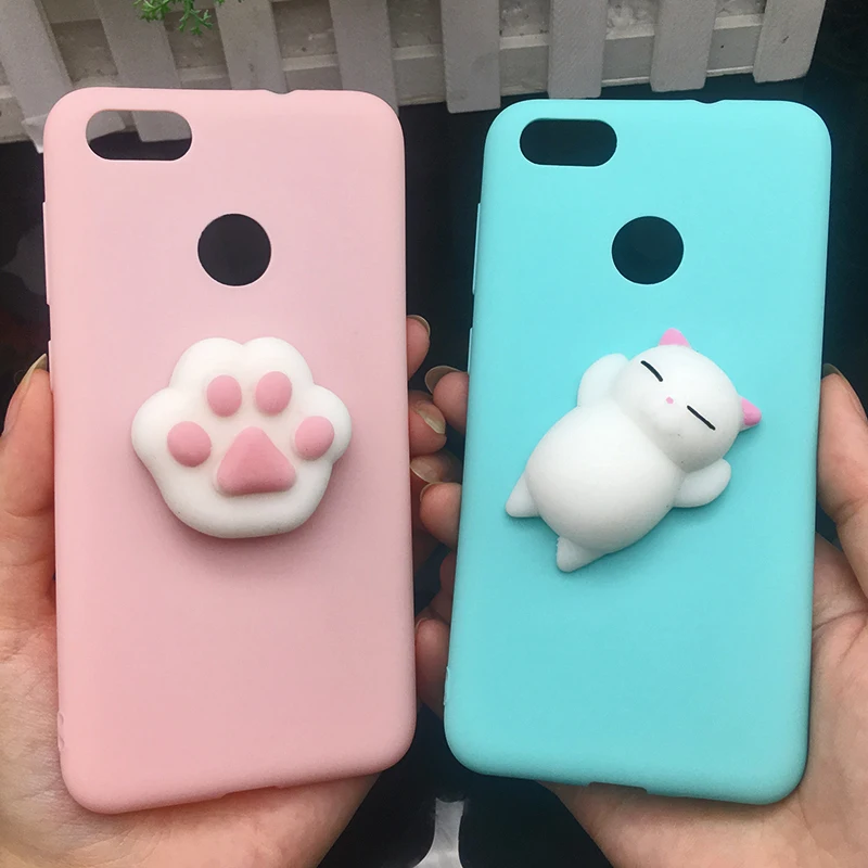 3d Squishy Cat Silicon TPU Soft Cases For Huawei P20 lite P20 pro P9 lite mini 2017 Candy Color Back Cover Honor 8 lite P10 plus (17)