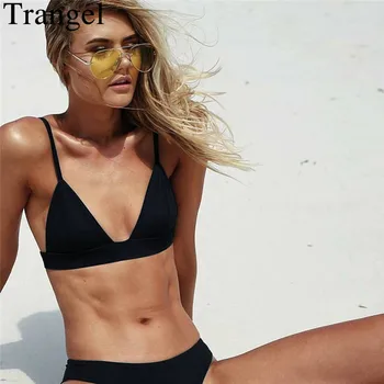 

Trangel 2019 Hot Sexy Brazilian Bikinis Women Swimsuits Top Bandage Bathing Suit Push Up Swimwear Bikini Set Thong Bottom Suits