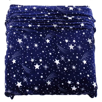 

The Moon and Stars Print Blanket Fashion Space Style Blankets Flannel Fleece Soft Plaid Print Blanket For TV Bed Sofa Throws