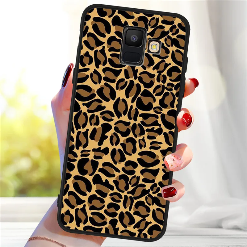 Leopard marble For Samsung Galaxy A9 A8 A7 A6 A5 A3 J3 J4 J5 J6 J8 Plus M30 A40S A10 A20E phone Case Cover Coque Etui - Цвет: H1843