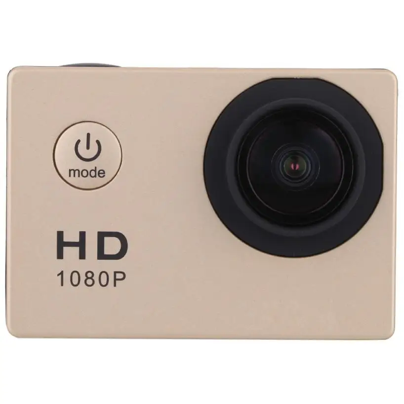 Золотой Модные Камера Водонепроницаемый Full HD 1080p спортивные экшн-камера DVR Cam DV видеокамера груза падения - Цвет: Золотой