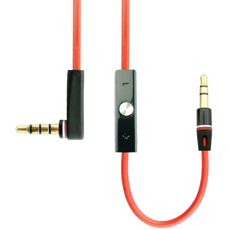 US 3.5 Replacement Audio Cable L Cord For Beat By Dr Dre Headphones Aux Mic pr