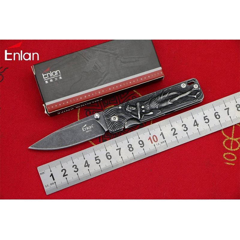 ENLAN M033 Новый 8Cr13Mov лезвие 440c ручка подарок складной нож походные охотничьи