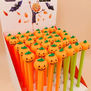 

2 pcs/lot Halloween Pumpkin Gel Pen Signature Pen Escolar Papelaria School Office Supply Promotional Gift