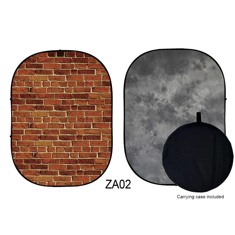 Pano de Fundo Dobrável sem Rugas Duplo-face Pop-out Musselina Fosco Lavável Fotografia Backdrops Bolsa Incluído 5x6.5ft - Image 2