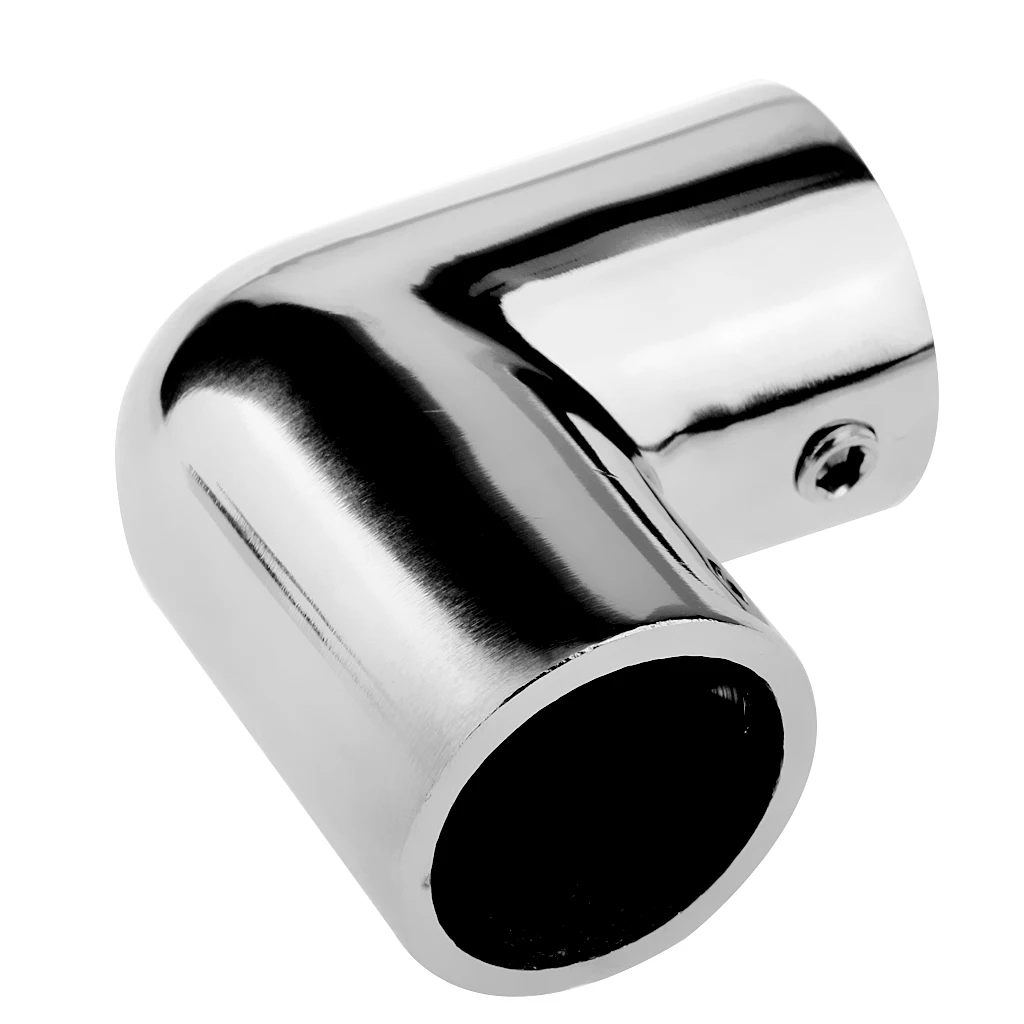 316 Stainless Steel Boat Hand Rail Fitting 90 Degree Elbow Tube Mount Maximum Corrosion Resistance Durability