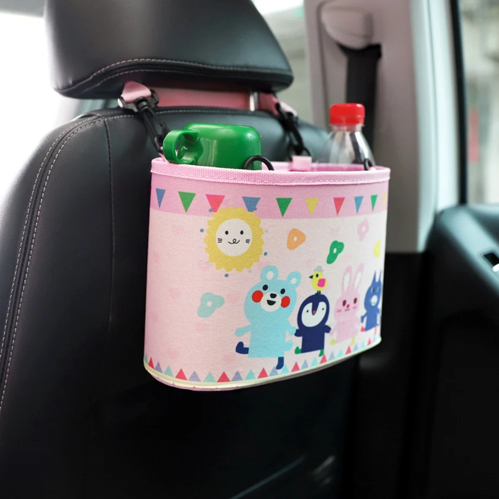 Baby Stroller Bag Creative Car Seat Back Hanging Bag Stroller Organize Multi Compartment Maternity Bag Cartoon Storage Basket