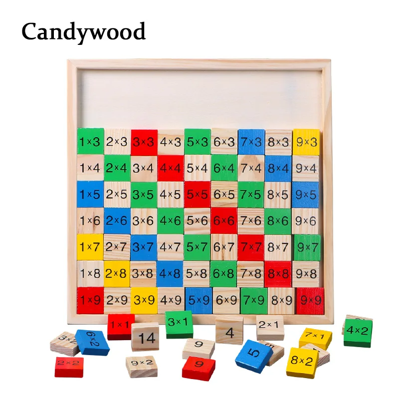 Math Toys 99 Multiplication Table 10*10 Figure Blocks Kids Educational ...