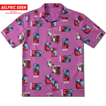 

Aelfric Eden High Street Short Sleeve Fashion Shirts Men Creative Patter Full Print 2019 Summer Beach Tops Tees Hawaiian Shirt