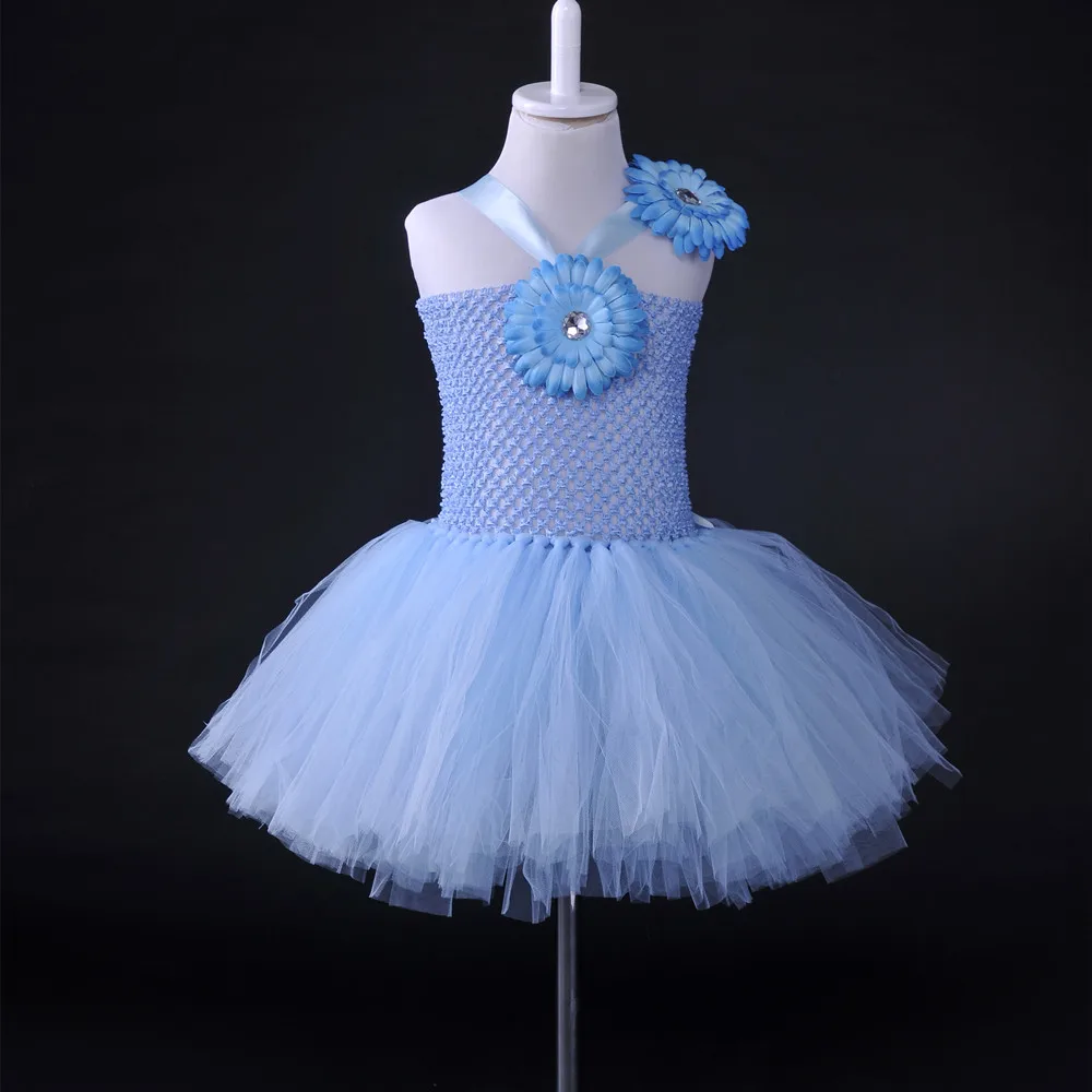 

New Princess Baby Girl Flower Tutu Dress Cute Christmas Halloween Costume For Kids Party Birthday Wedding Festival Tulle Dresses